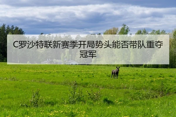 C罗沙特联新赛季开局势头能否带队重夺冠军